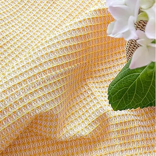Miniatura 2 de NM&DMY Tassel Tablecloth Cotton Linen Weave Table Cover Premium Japanese Table Cloth Indoor Outdoor Tabletop Decor Dust-Proof Table Linens-Yellow
