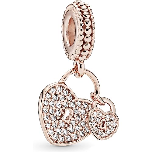 Pandora Moments Women's Sterling Silver Interlocking Love Cubic Zirconia Dangle Charm for Bracelet