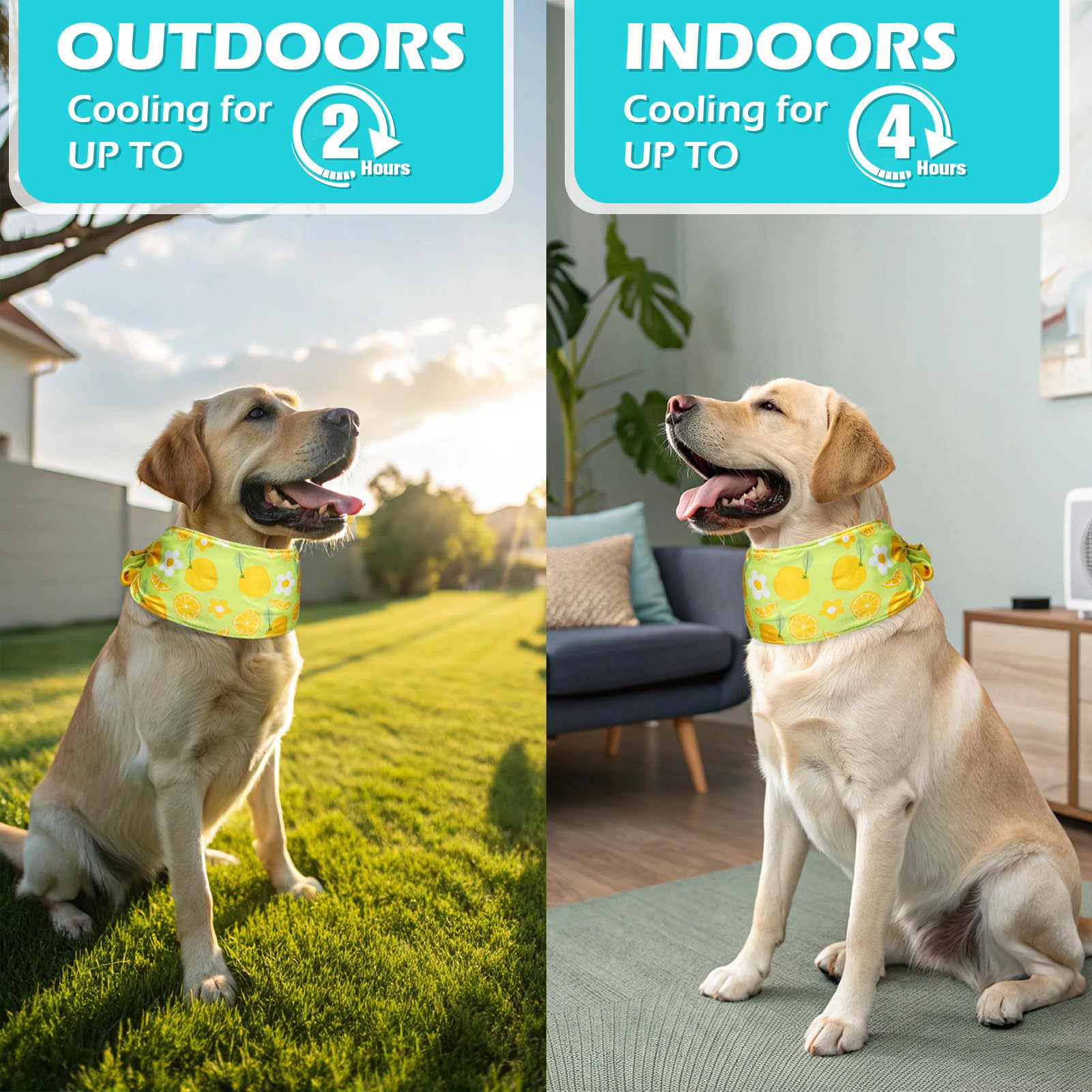 EXPAWLORER Bandana refrescante para perros – Pañuelo de verano para perros con bolsa de hielo y capa de aislamiento térmico, bufanda reutilizable de gel de congelación para mascotas para días