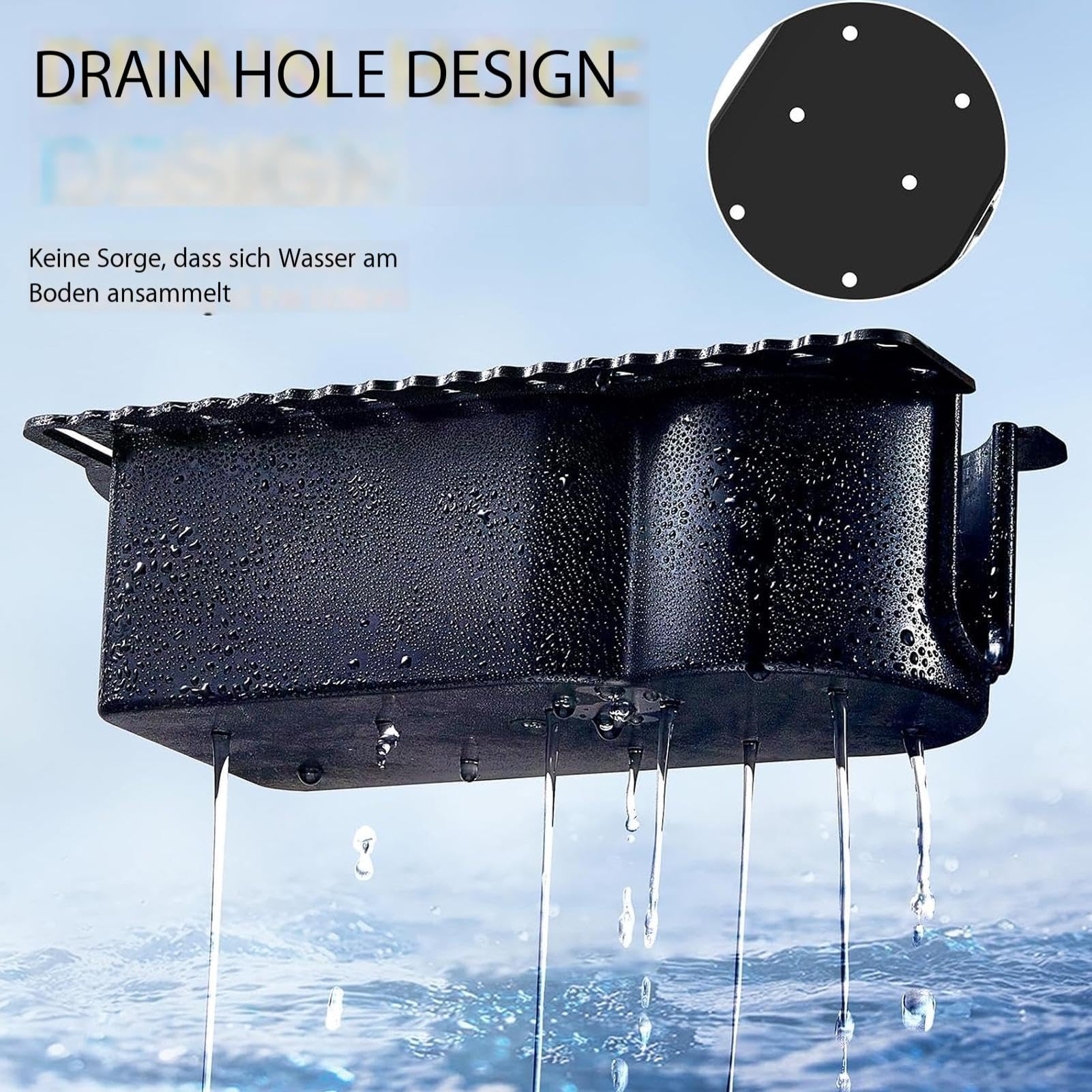 Porte-bouteille d'eau pour bateau - Organisateur de bouteilles - Porte-gobelet de bateau fixé avec languette en caoutchouc - Organiseur de gobelets de bateau - Boîte de rangement marine de grande