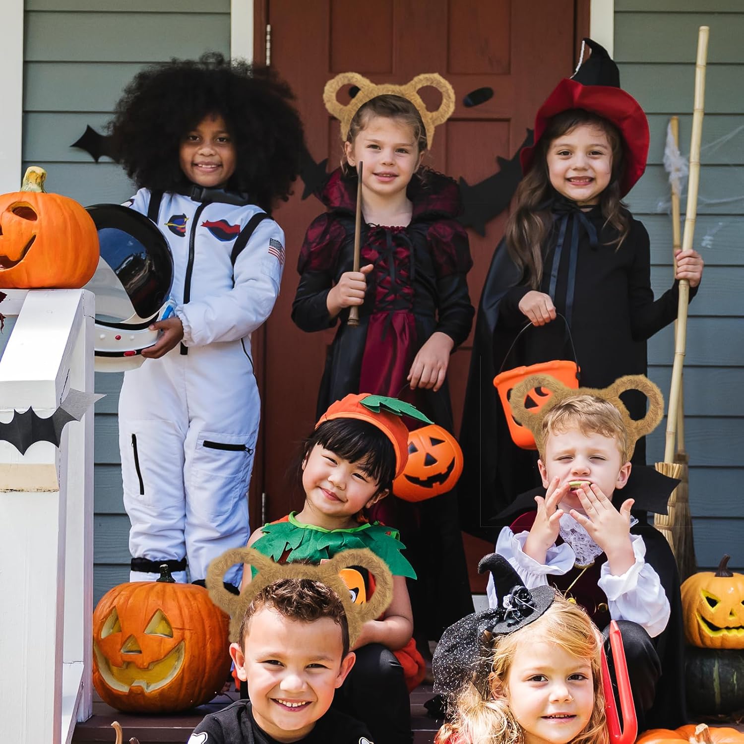 3 Pack Bear Ear Headband for Adults and Kids, Plush Brown Bear Animal Cosplay Costume Accessories for Halloween, Dress-Up Themed Party Favors - Image 6