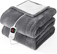 Homemate Cobertor elétrico aquecido solteiro - 157,5 cm x 213,4 cm cobertores de cama de aquecimento com 10 níveis de aquecimento 8 horas desligamento automático aquecimento rápido proteção