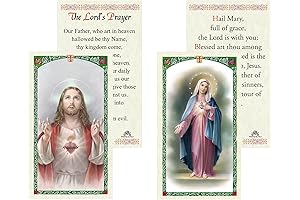 Our Father Prayer Card - Hail Mary Prayer Card - Double-Sided