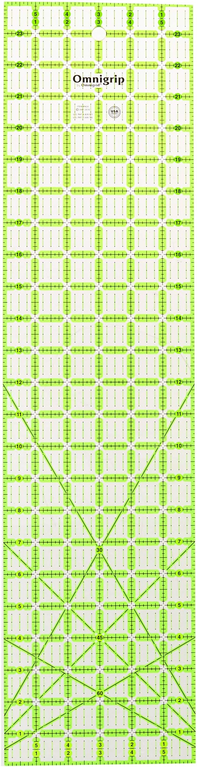 Omnigrip 6" x 24" Non-Slip Rectangle Quilting Ruler by Omnigrid