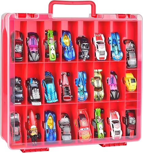 Miniatura 8 de Estuche organizador de almacenamiento de juguetes de doble cara para autos Hot Wheels para automóviles de caja de cerillas, mini juguetes, para