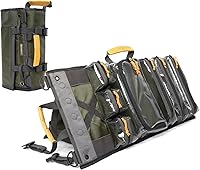 Vista 6 de Heavy Duty Roll Up Tool Bag Organizer w/Kickstand for Upright Visibility & Easy Access, 7 Pockets w/Zippers, Multiple Carrying & Hanging Handles