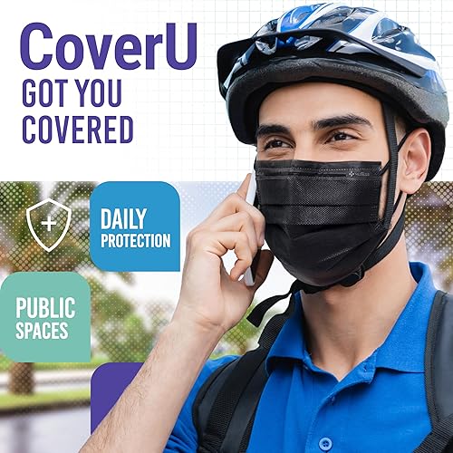 Miniatura 4 de Medtecs CoverU - Mascarilla desechable cómoda y transpirable de 3 capas para adultos, 502000 unidades, gran opción de protección y salud, 50