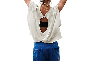 Women's Open Back Workout Crop Tops: Stunningly Cute Athletic Tops for Women