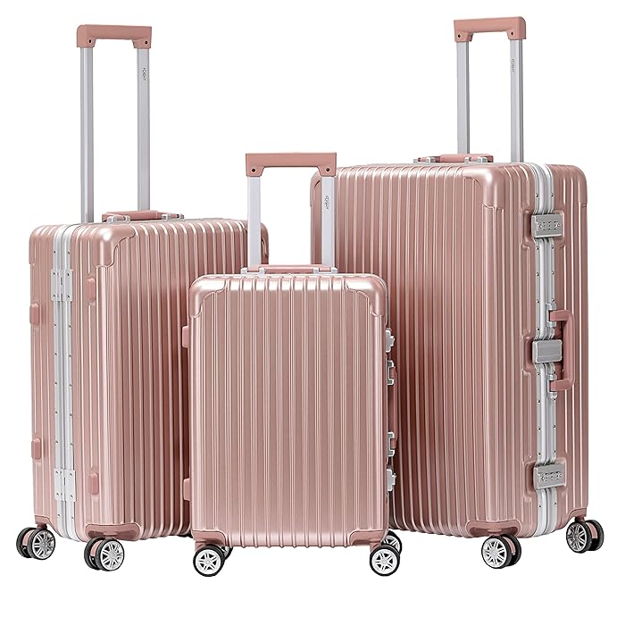 Buy Premium Travel Suitcase 8 Spinner Wheels Builtin TSA