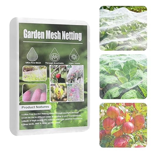 Garden Mesh Netting, 10 * 30 FT Ultra Fine Plant Netting Covers Pest Barrier Row Cover Net for Raised Beds Tree Protect Greenhouse Fruit Vegetable Flowers from Birds Bugs