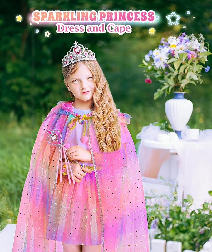 Disfraz de Princesa Unicornio para Niñas con Capa y Corona miniatura 6