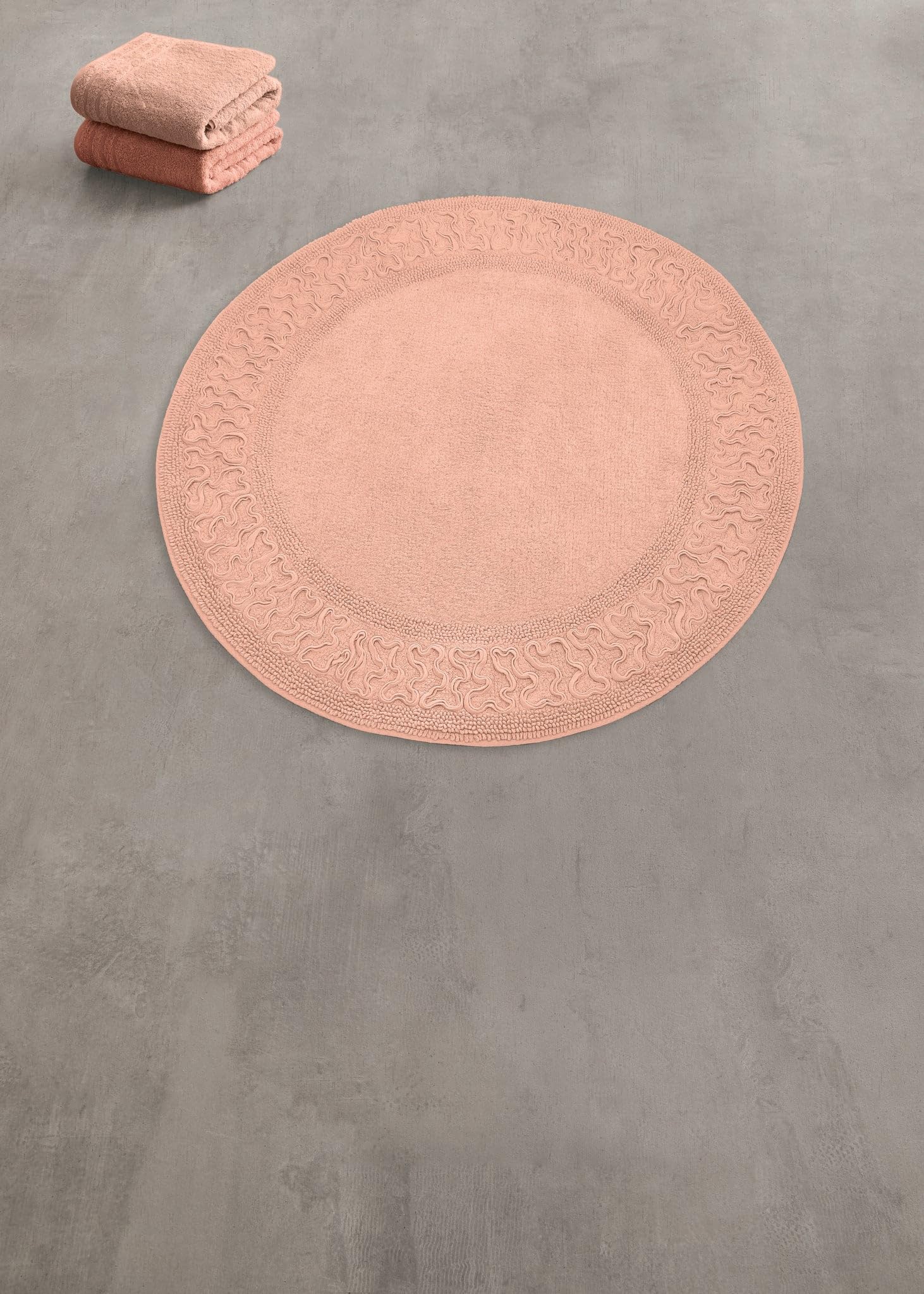Kleine Wolke Badteppich Talia Pearl 60 cm rund