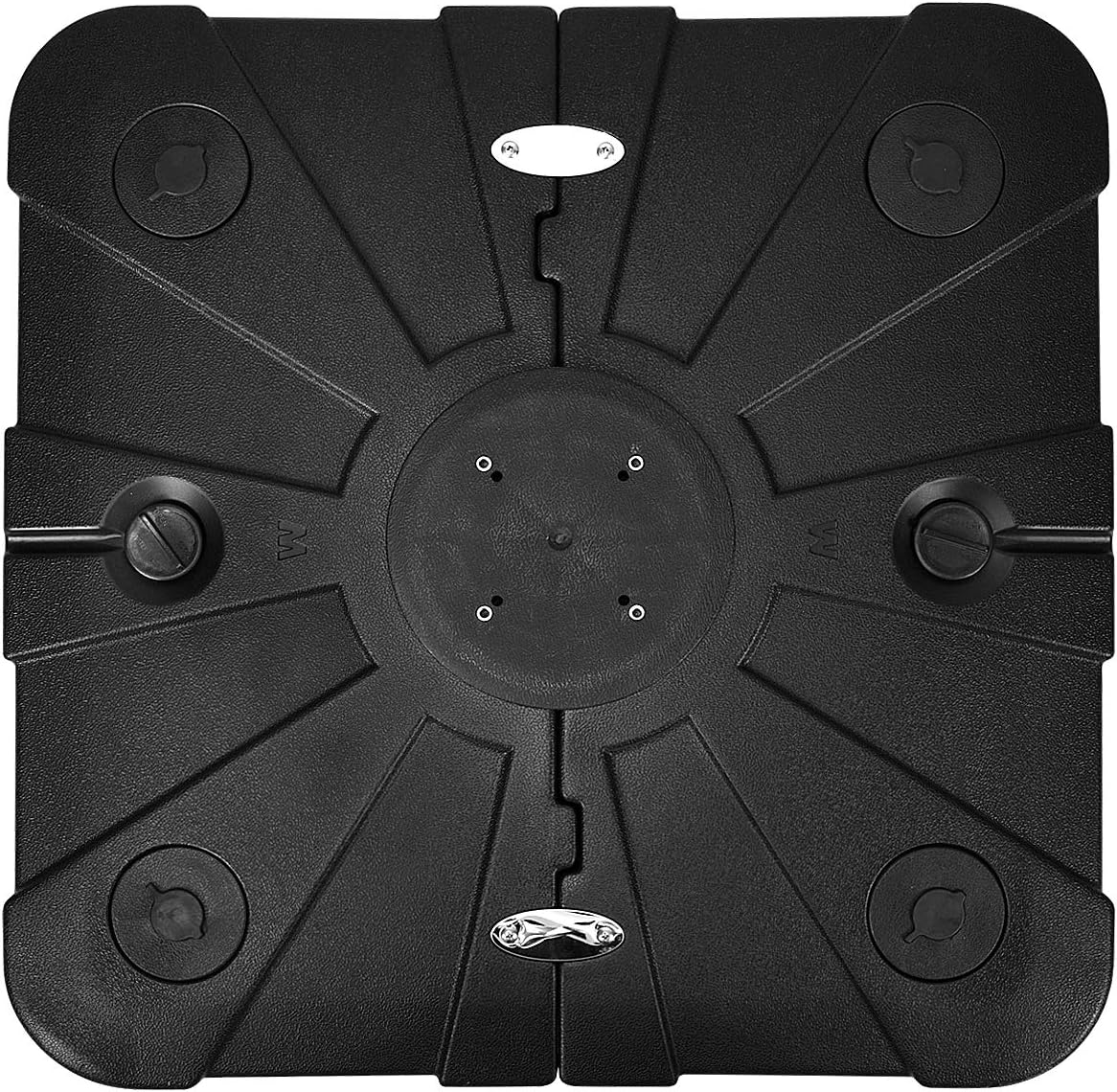 Tangkula Square Heavy Duty Umbrella Base Stand with Wheels 260lbs Wet