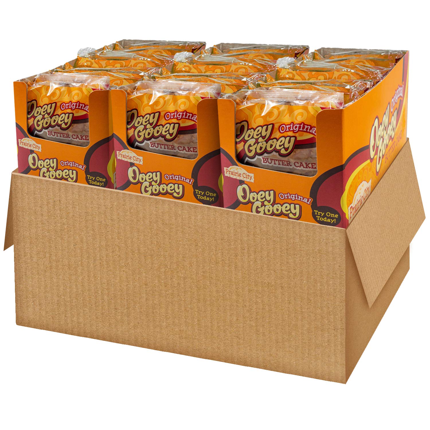 Prairie City Bakery Original Ooey Gooey Butter Cake, 3 Boxes, 30 Individually Wrapped Cakes, Vanilla, 60 Ounce