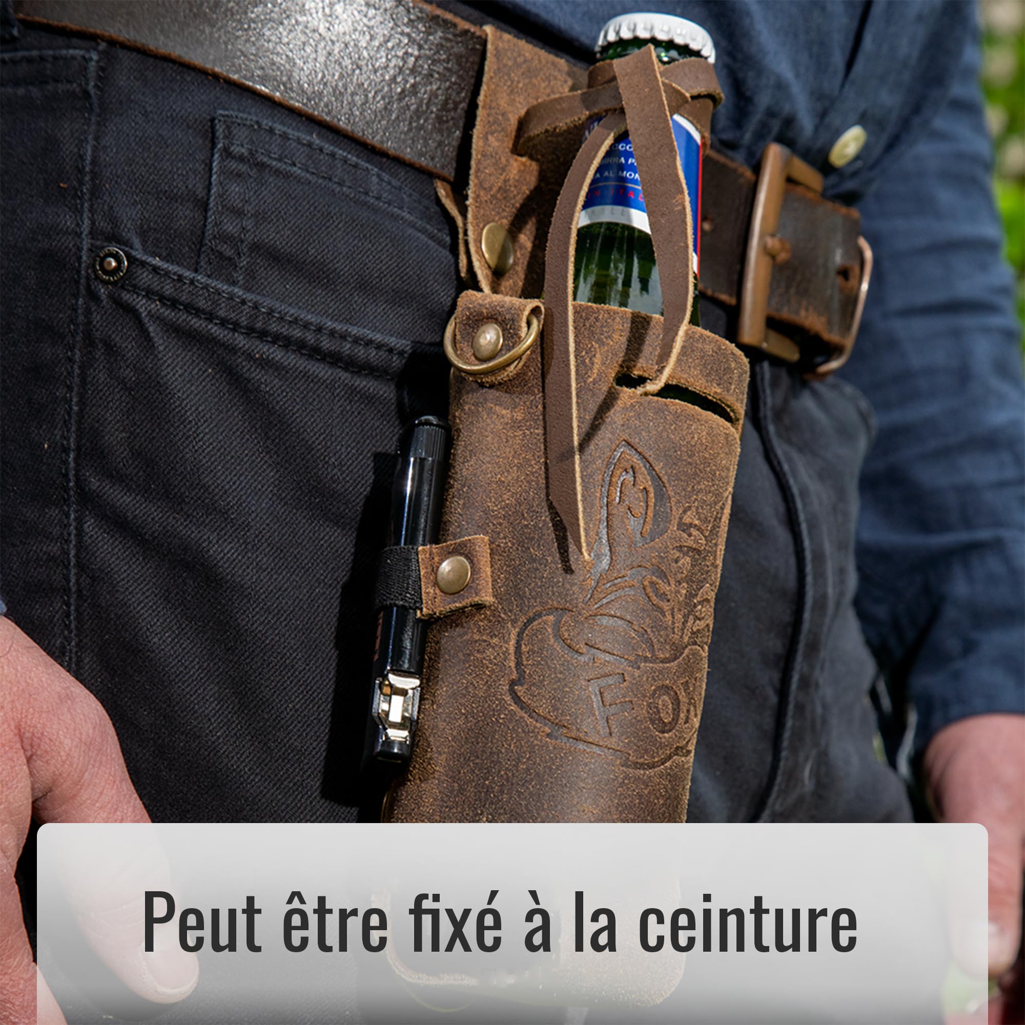 Holly Holster Halfter 2.0 aus Leder Bierholster mit Schulterriemen