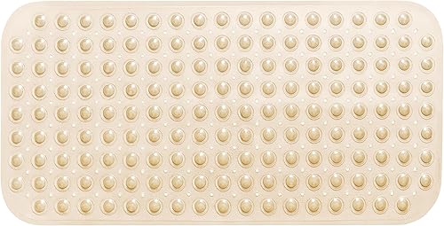 Miniatura 126 de Tapete grande antideslizante para bañera y ducha de 31 x 16 pulgadas (solo bañeras suaves/sin textura), seguro, limpio, lavable a máquina, agarre y