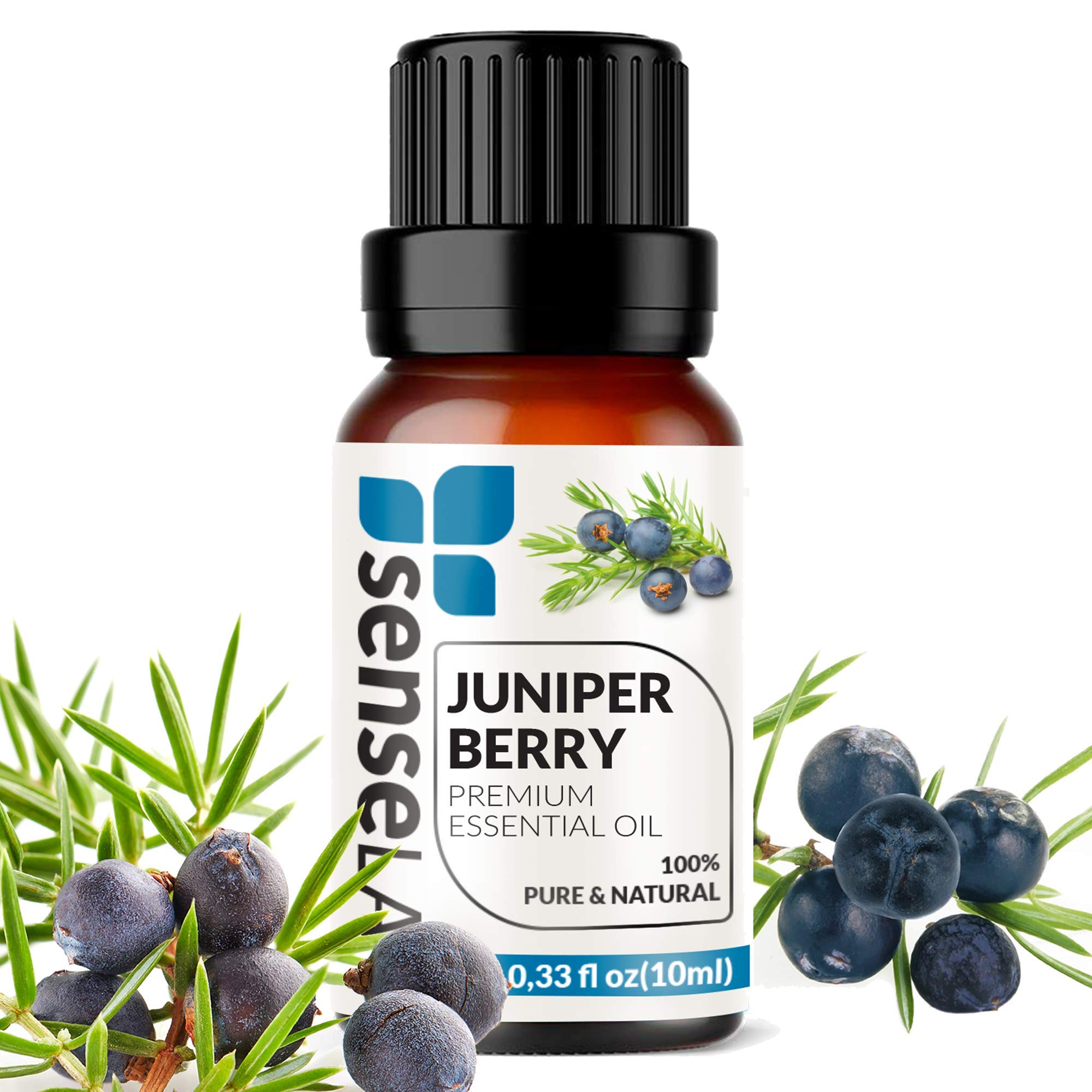 SENSELAB Juniper Berry Essential Oil - 100% Pure Extract Juniper Berry Oil Therapeutic Grade (0.33 Fl Oz / 10 ml)