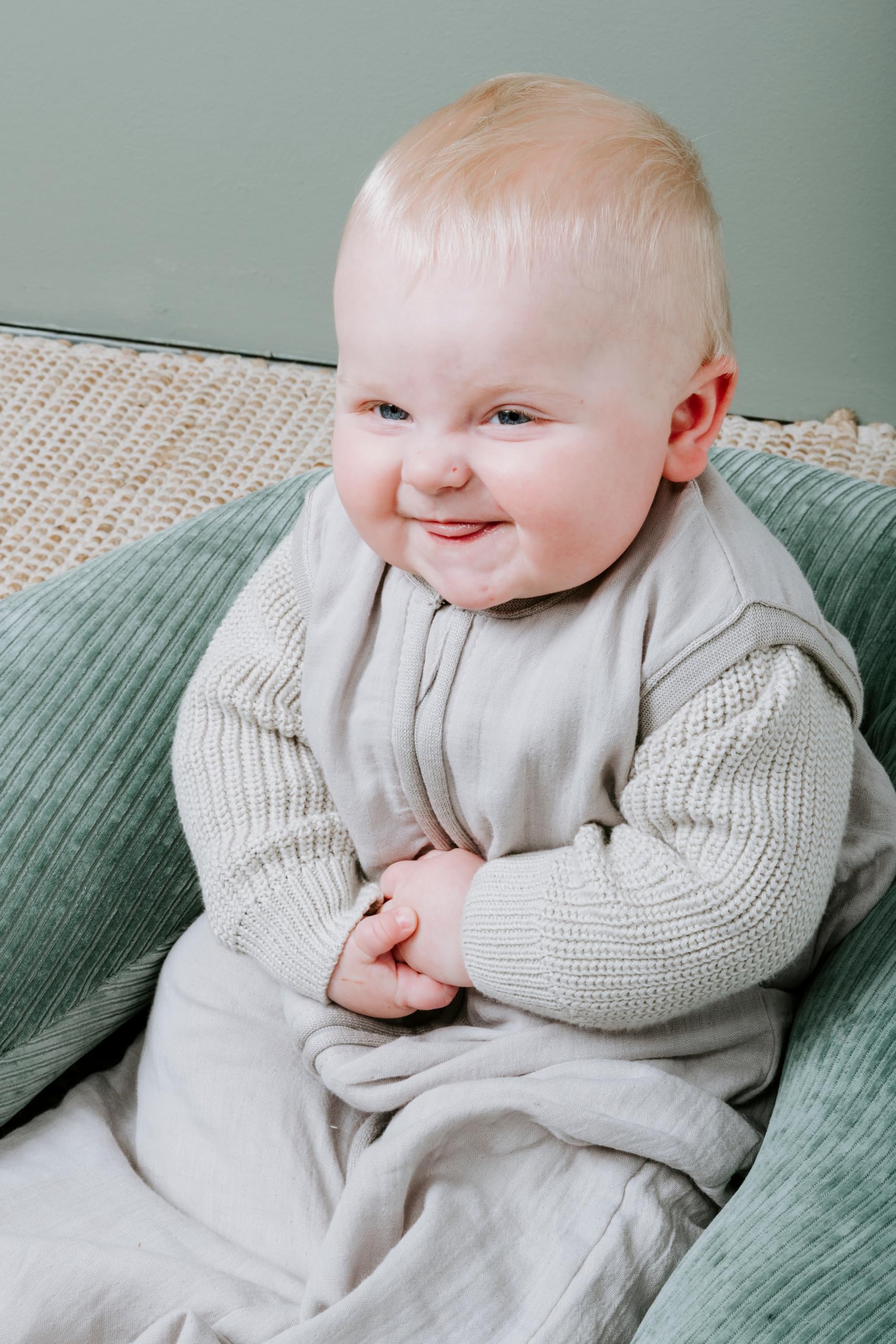 Baby's Only - Stillkissen XXL Sense - Schwangerschaftskissen zum Schlafen - Seitenschläferkissen mit Bezug - Komfortkissen Erwachsene - Meergrün - 160 cm