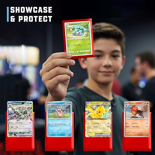 Miniatura 6 de Fundas transparentes de alta calidad, 100 unidades, tamaño estándar para Pokémon, tarjetas deportivas, béisbol, fútbol y tarjetas coleccionables -