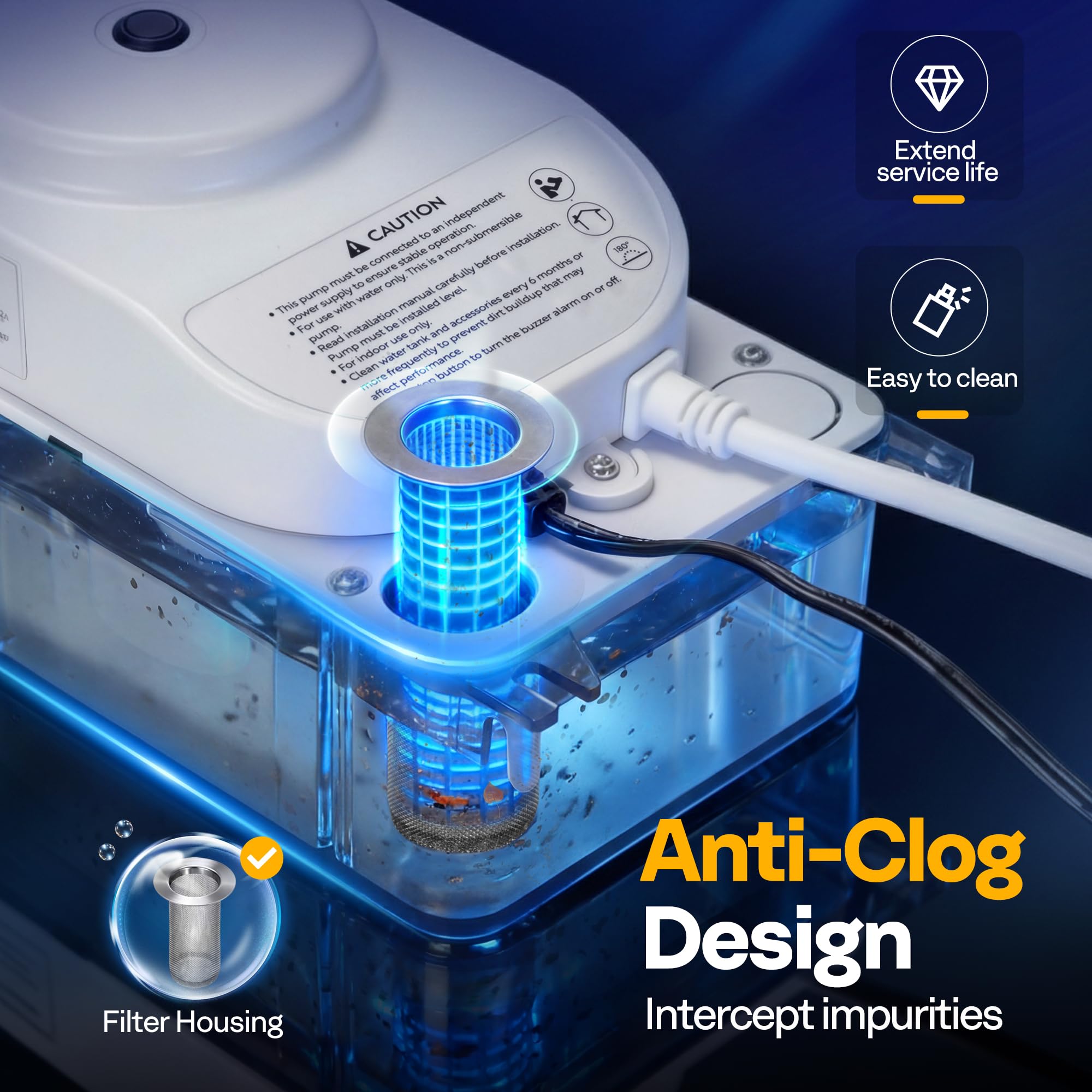 HVAC Condensate Pump - Automatic Alarm & Easy DIY -5