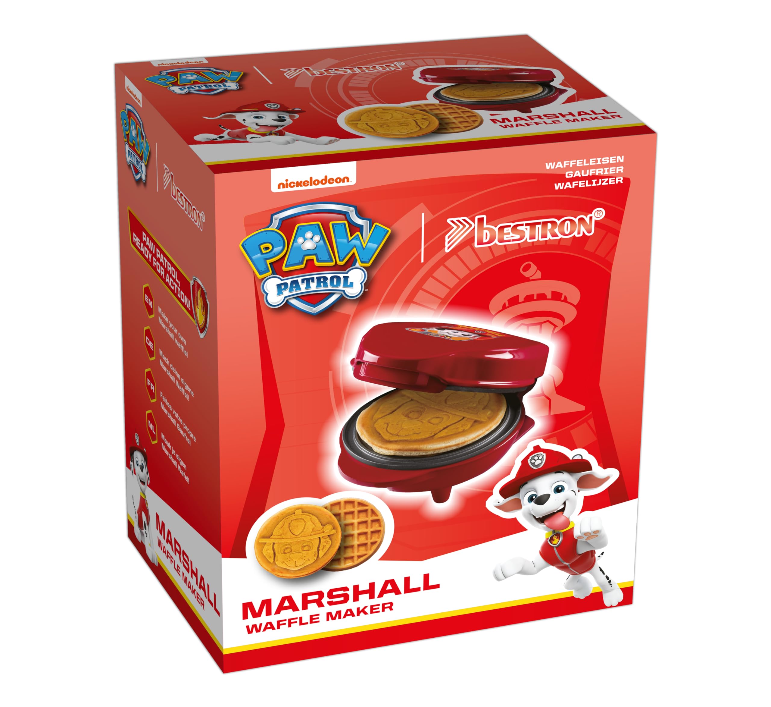 Mini Gaufrier Bestron Paw Patrol Officiel - Gaufres 10 Cm Enfants Anniversaire Bleu