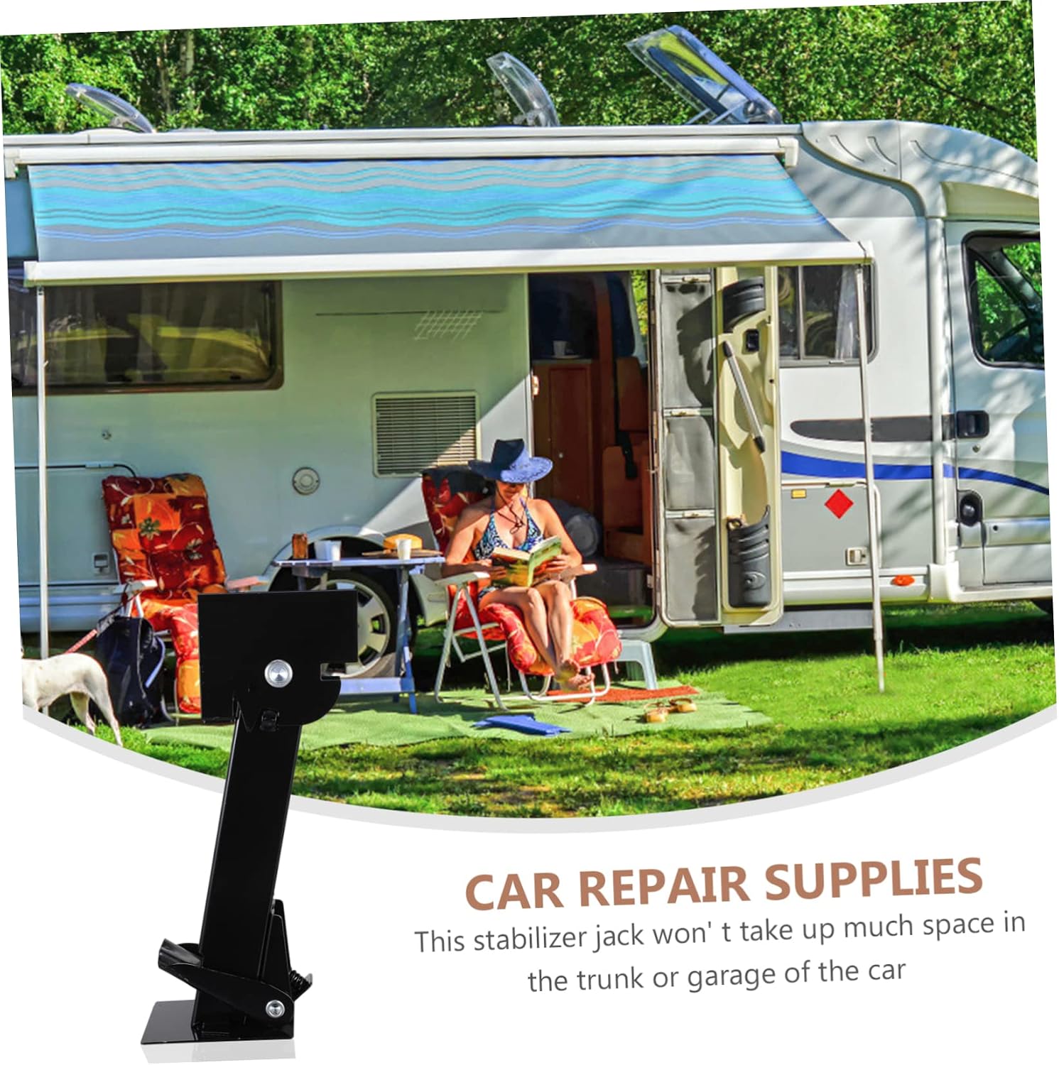 Zerodeko 2Pcs Trailer Stabilizer Jack Heavy Duty Support Stabilizer for RV and Campers for Trailer Leveling Reduces Shaking and Movement