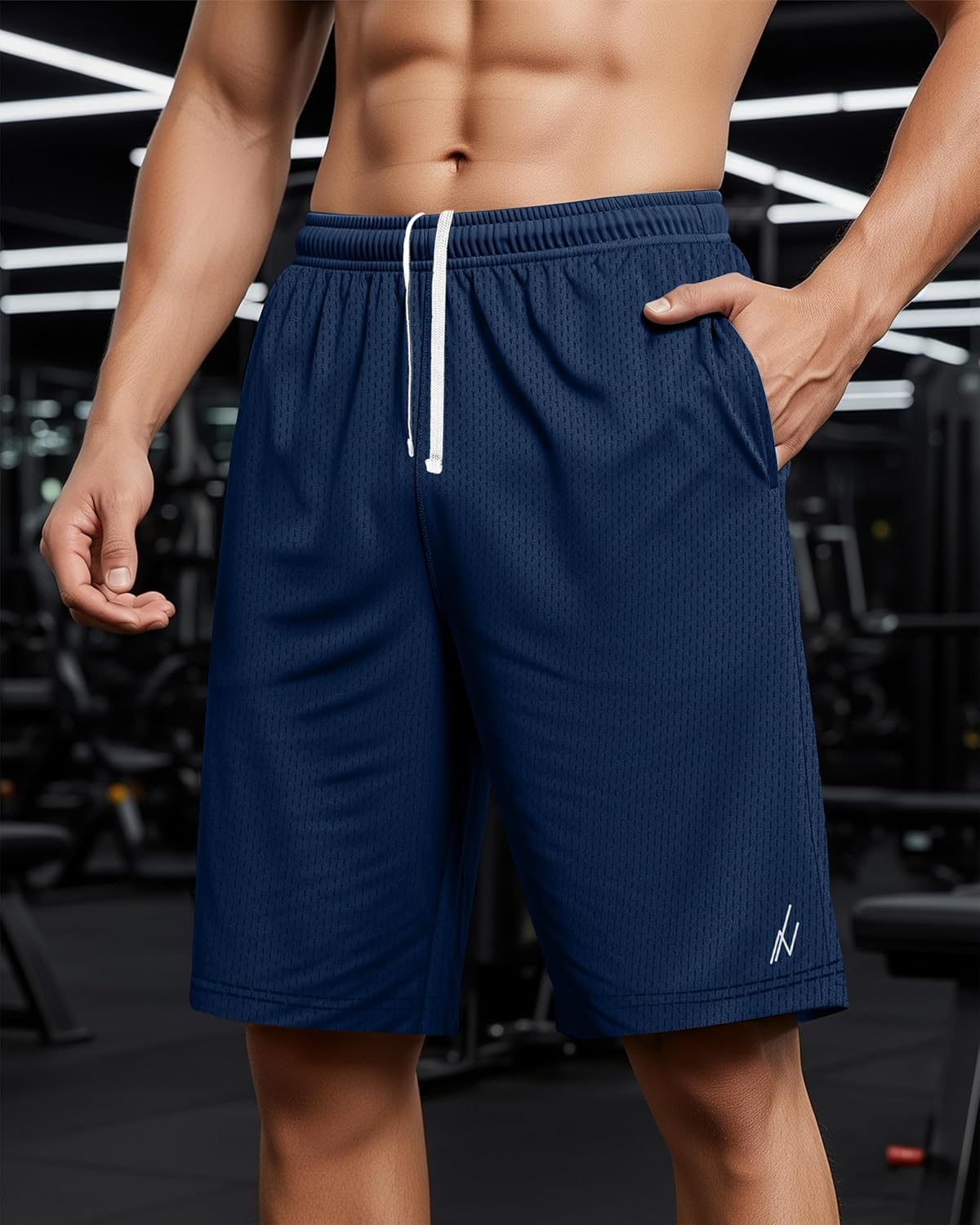 NY Threads 3 Pack Men's Athletic Shorts Quick Dry Lightweight Workout Running Gym Shorts with Pockets - Image 3