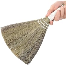 Whisk Broom Hand Brush Poly Fiber Handheld Brush Outdoor Car Broom with Hang Hole Durable Bristles Easy Storage for Cleaning Inddoor Porches Floors Decks Driveways Dirt Dust