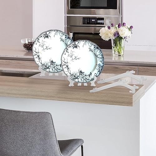 Miniatura 6 de Zorfeter 15 caballetes de plástico negro de 7 pulgadas o soportes para placas, muestra imágenesfotos, obras de arte, carteles, tableros pequeños