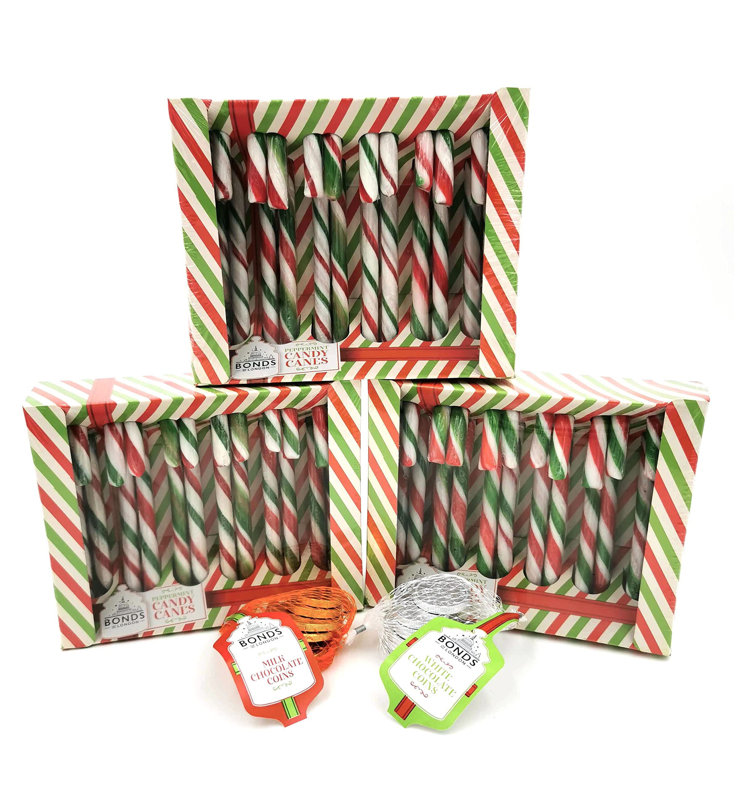 Buy Candy Canes Bonds Peppermint for Christmas tree Decor 3 Packs of 12