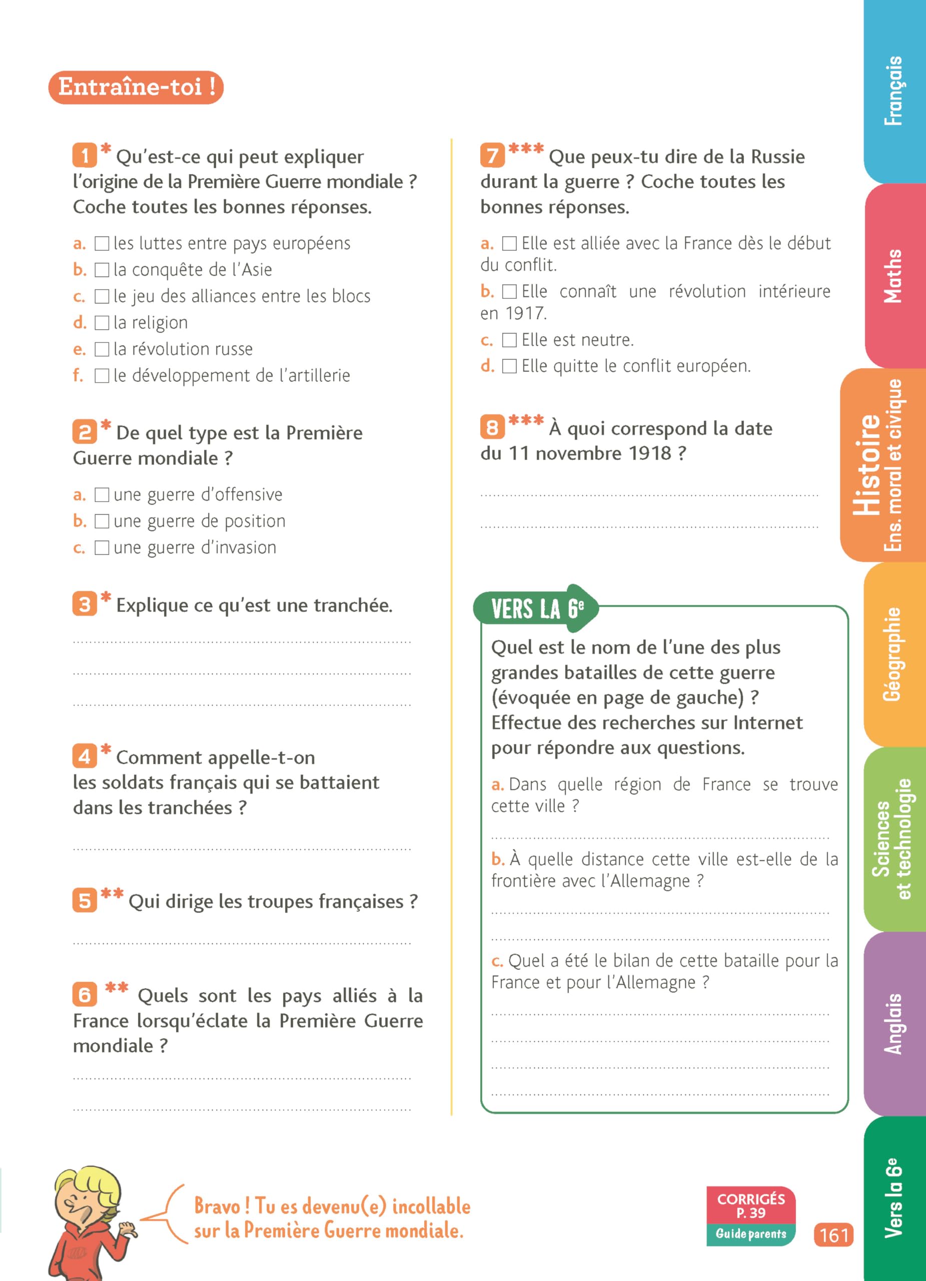 Je comprends tout CM2 - Tout en un : cours & exercices, corrigés + ardoise effaçable, préparation entrée en 6e (10-11 ans) - Programme officiel