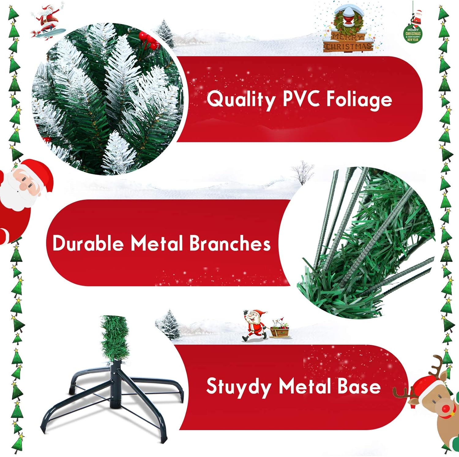 Up To 60% OFF Kazeila 6ft Artificial Christmas Tree with Pine Cones and Red Berries,Premium Christmas Decorations,Easy Assembly,Foldable Meal Stand Exclusive Discount 80% Offer Kazeila 6ft Artificial Christmas Tree with Pine Cones and Red Berries,Premium Christmas Decorations,Easy Assembly,Foldable Meal Stand