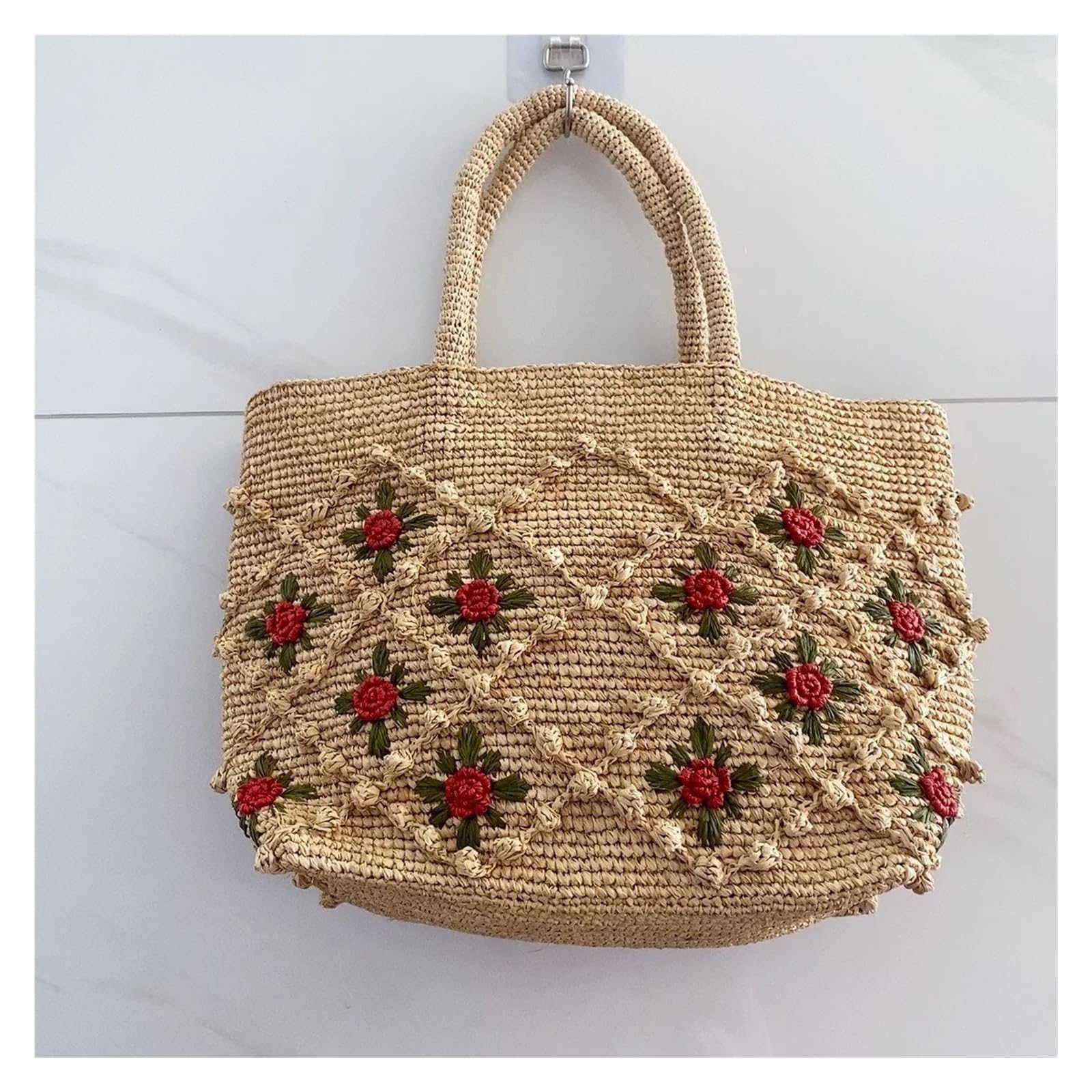 Bolso De Paja De Flores Bolso Verano