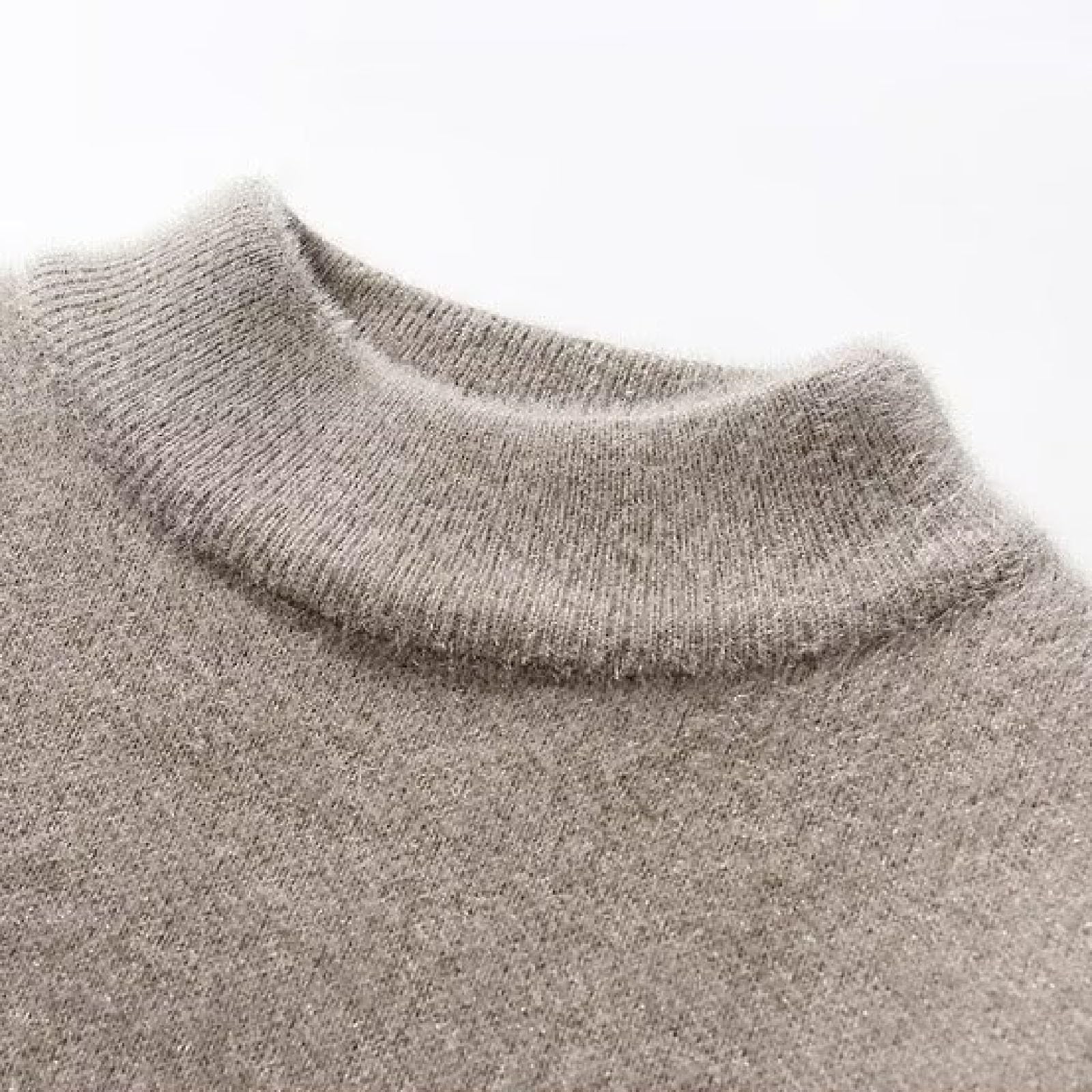 Generisch Jersey de punto para hombre de invierno, informal, cuello redondo, jersey de patchwork, cálido, punto fino, jersey de invierno, suéter de trabajo, suéter de ocio, suéter de punto para hombre