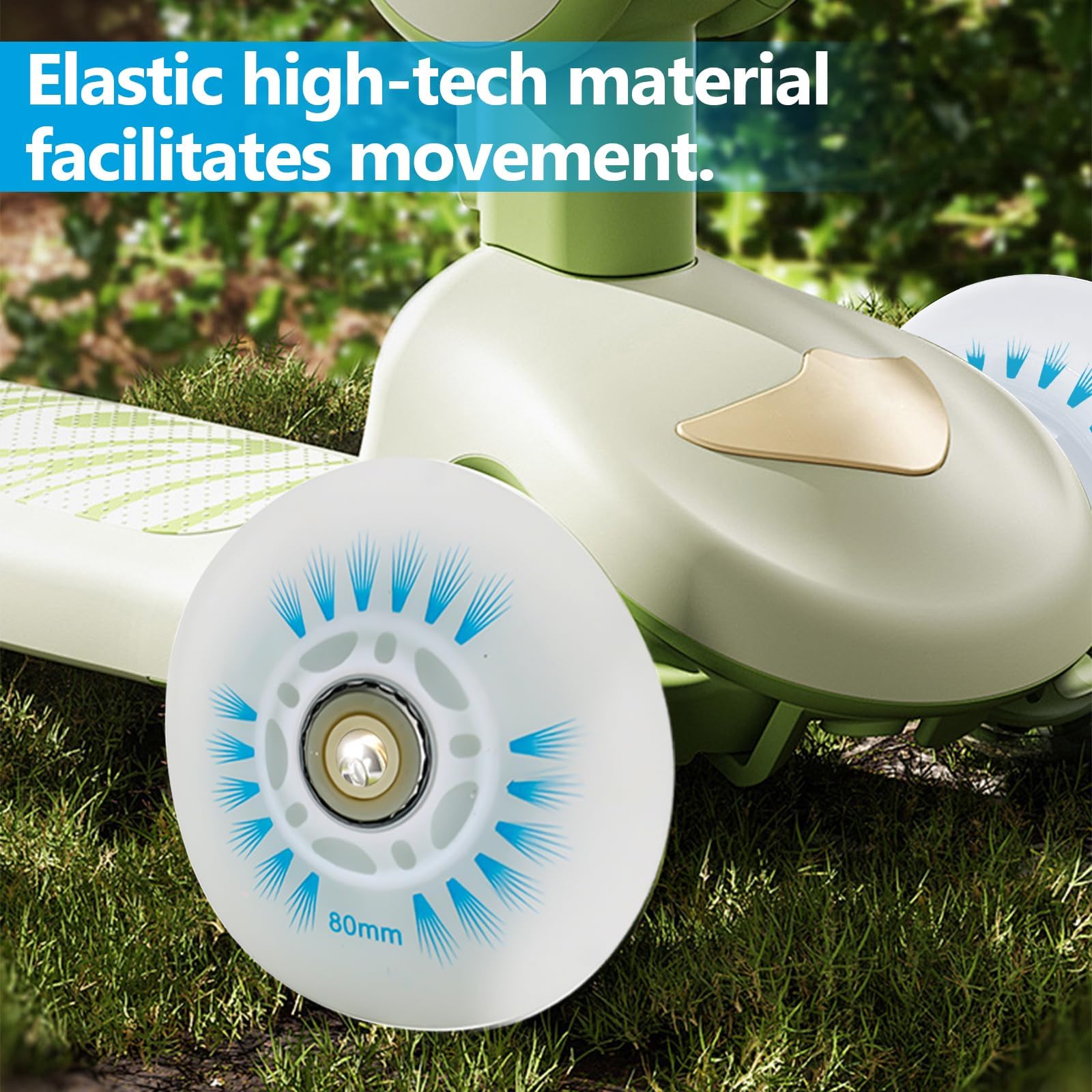 Inline Skate Rollen, Weiße Flash Wheel Ersatzrollen für Skateboards, Scooter, Rollschuhe, Gepäck, Stabilisatoren
