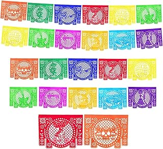 Pack of 30 Pieces of Colorful Tissue Paper for Day of The Dead Altar Decorations, for Traditional Mexican Altar Decorations, Papel picado, Medium Size.