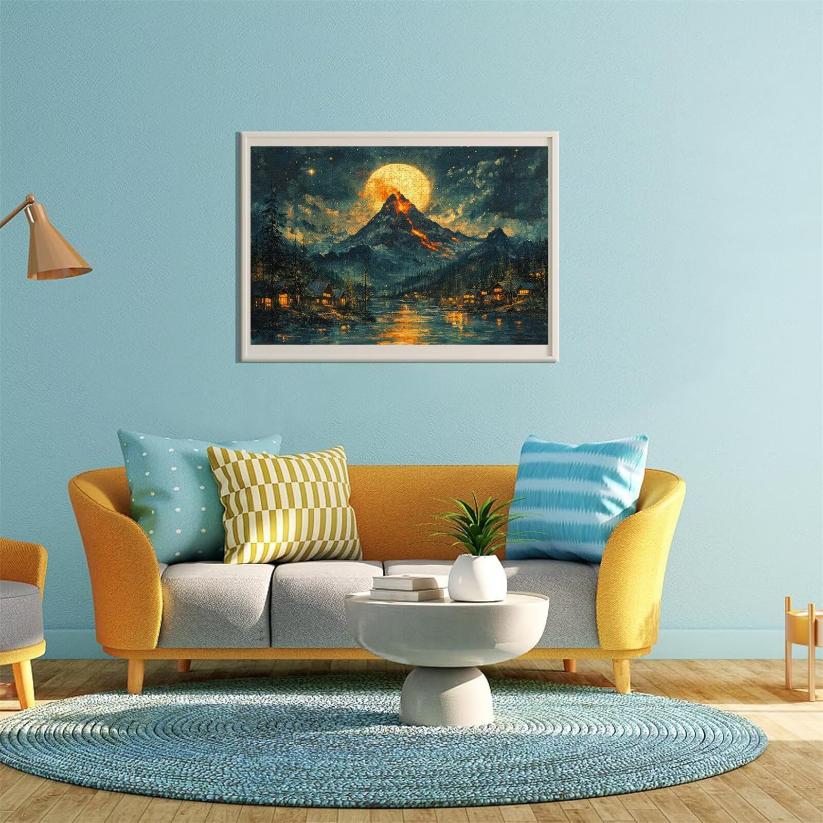 Vulkan Puzzle für Erwachsene Kinder Anspruchsvoll 5000 Teile Impossible Klassische Puzzles Schwer Sternenhimmel ab 8 9 10 Jahre für Mädchen Jungen Jigsaw Kunst Educa, für Geschenke 105x156cm t-369