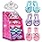 Mastom Girls Play Set! Princess Dress Up Shoes and Tiara (3 Pairs of Shoes + 1 Tiara) Role Play Collection Fashion Princess Shoe for Little Girls