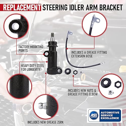 Miniatura 4 de Soporte de brazo loco de dirección, compatible con vehículos Chevy, GMC y Hummer - 1999-2018 - Escalade, Silverado 1500, Suburban 2500, Tahoe,