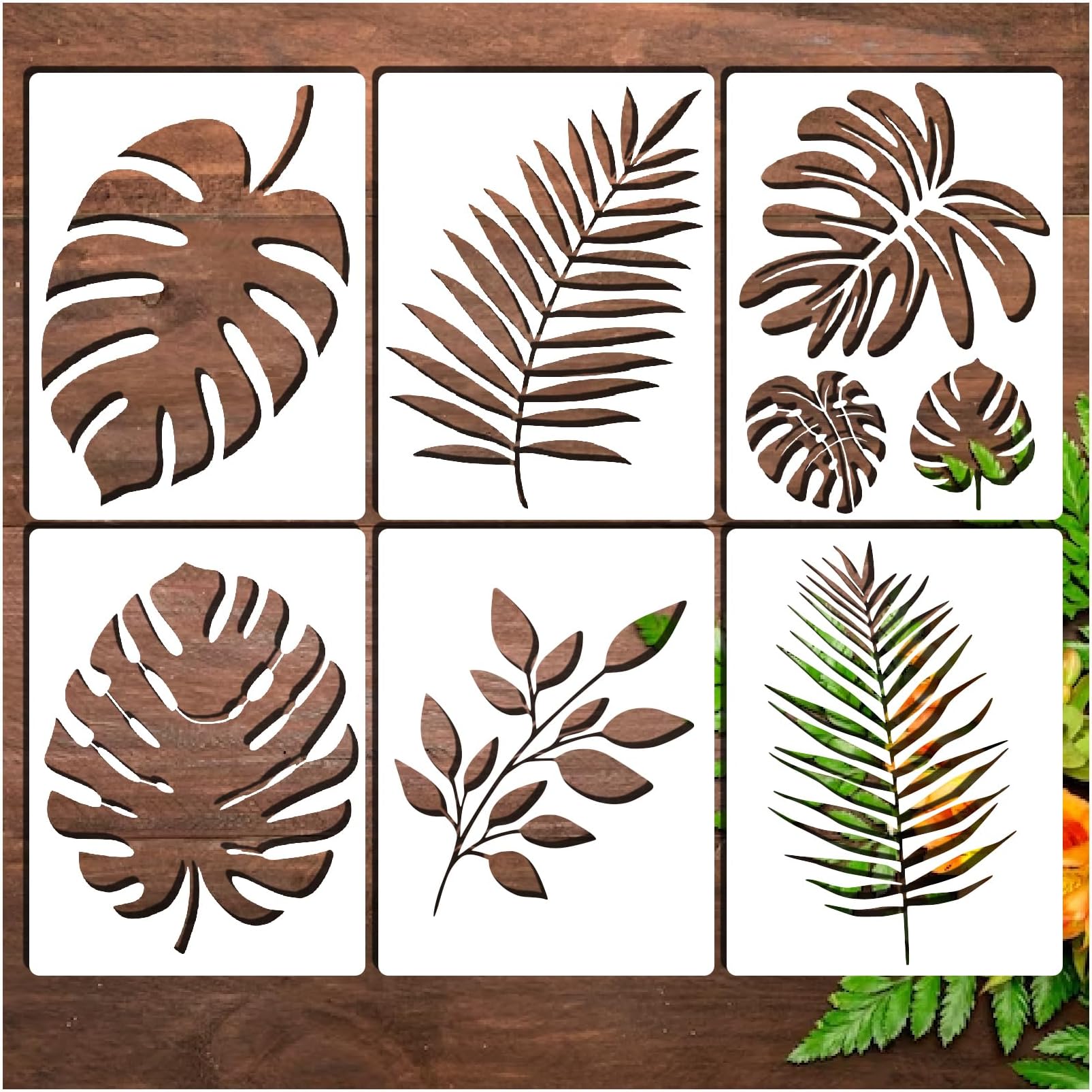 NAKLEO Floral Large Wall Painting Stencil 16,9