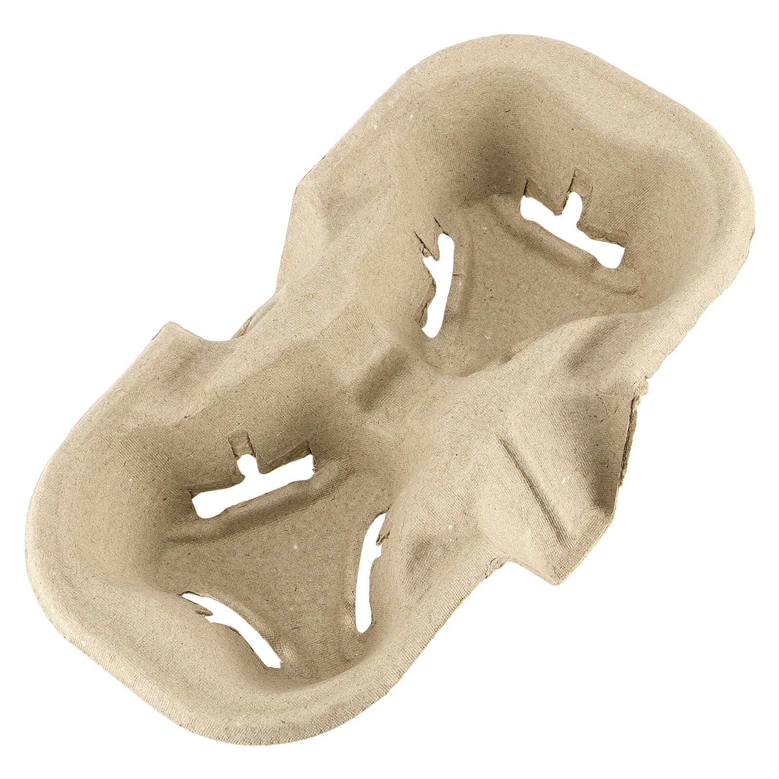 KEILEOHO Lot de 100 Porte-gobelets en Fibre de Cellulose - 2 Porte-gobelets en Carton à emporter - pour café et Boissons Chaudes et Froides - 22 x 11 x 4,5 cm