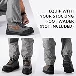 BASSDASH Men’s Wading Boots Lightweight Anti-Slip Rubber Sole Fly Fishing Wading Shoes