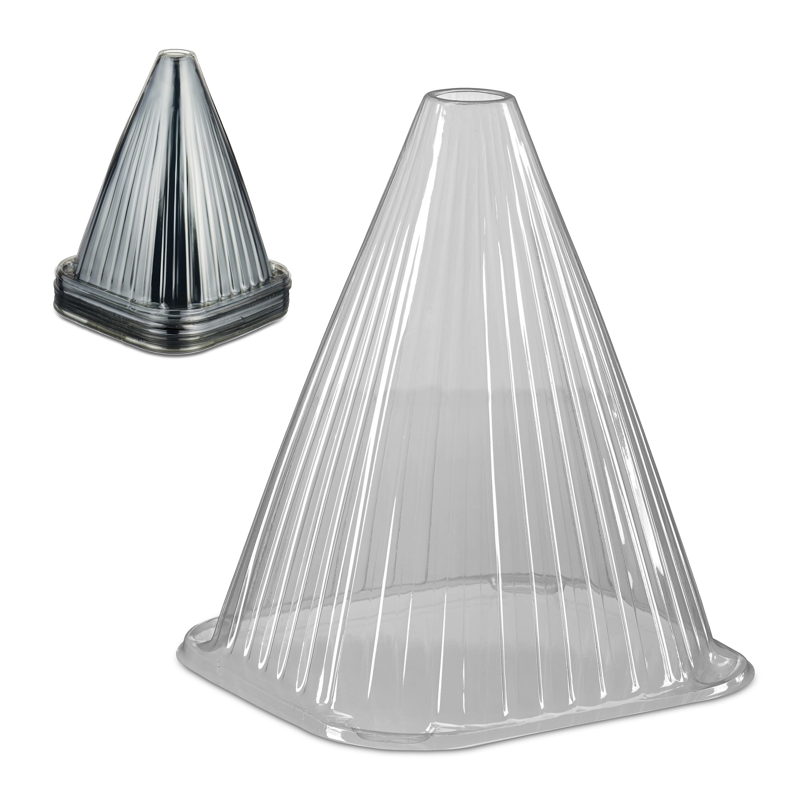 Relaxdays Cloches à Salade, Lot de 10, Protection Contre Le Gel et Les escargots, 22 x 19 x 19 cm, en Plastique, Grises