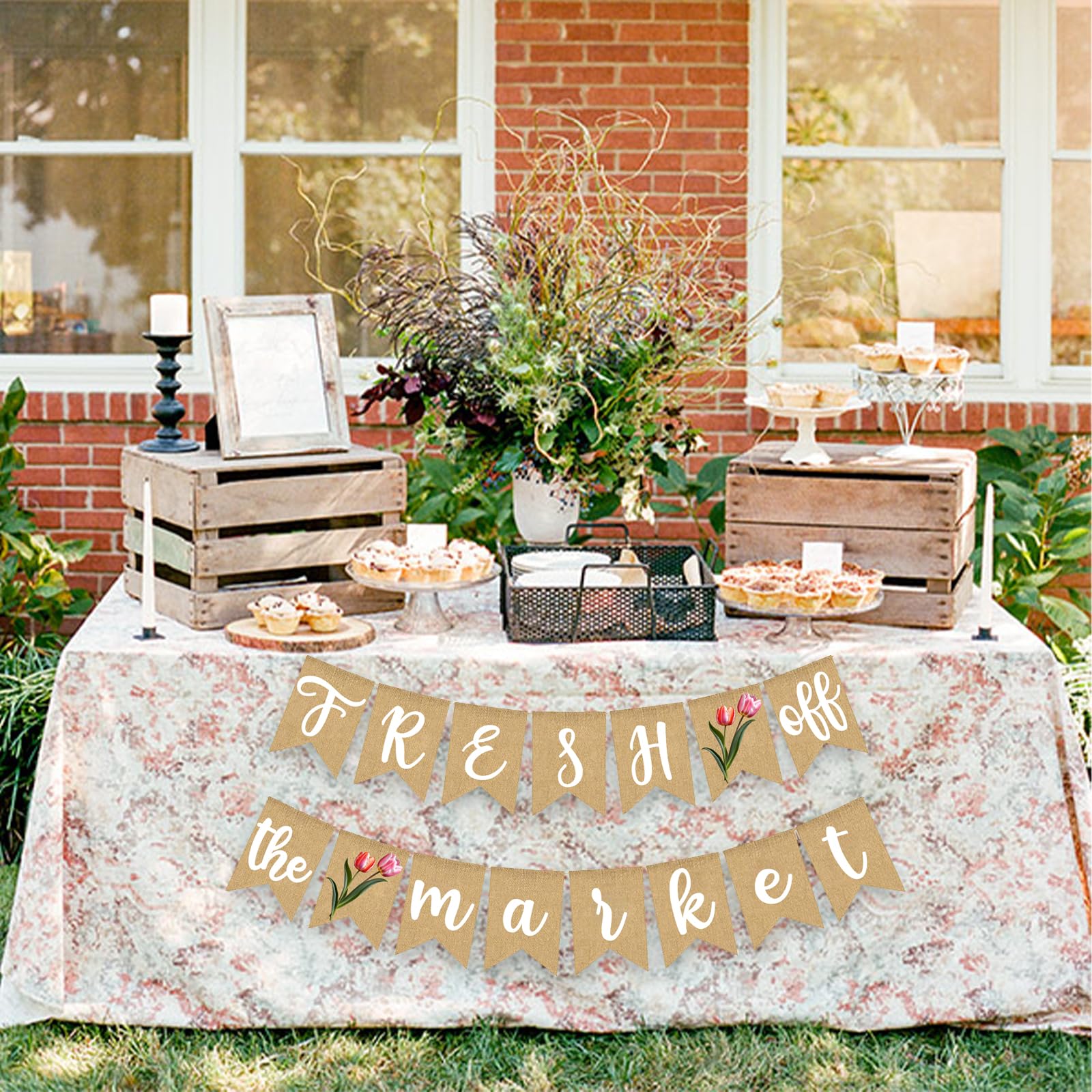 Amazon.com: Fresh Off The Market Bridal Shower Banner Farmer's Floral Bachelorette Party Supplies Tulip Burlap Garland : Home & Kitchen Amazon.com: Fresh Off The Market Bridal Shower Banner Farmer's Floral Bachelorette Party Supplies Tulip Burlap Garland : Home & Kitchen