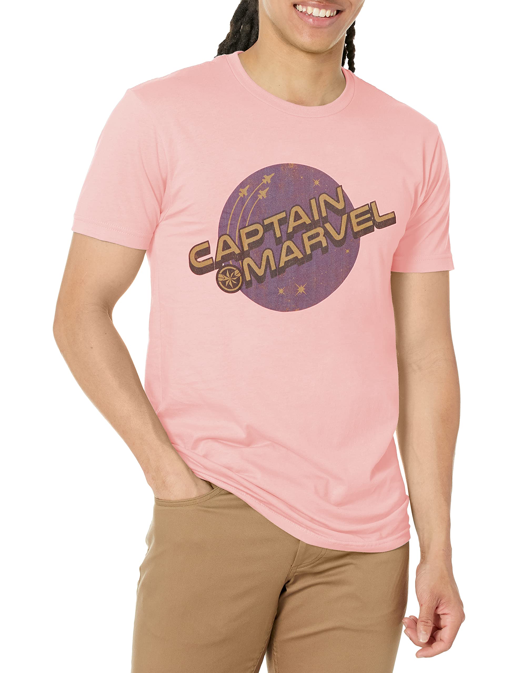 T-shirt Marvel Captain Planets pour fille à manches courtes en coton doux