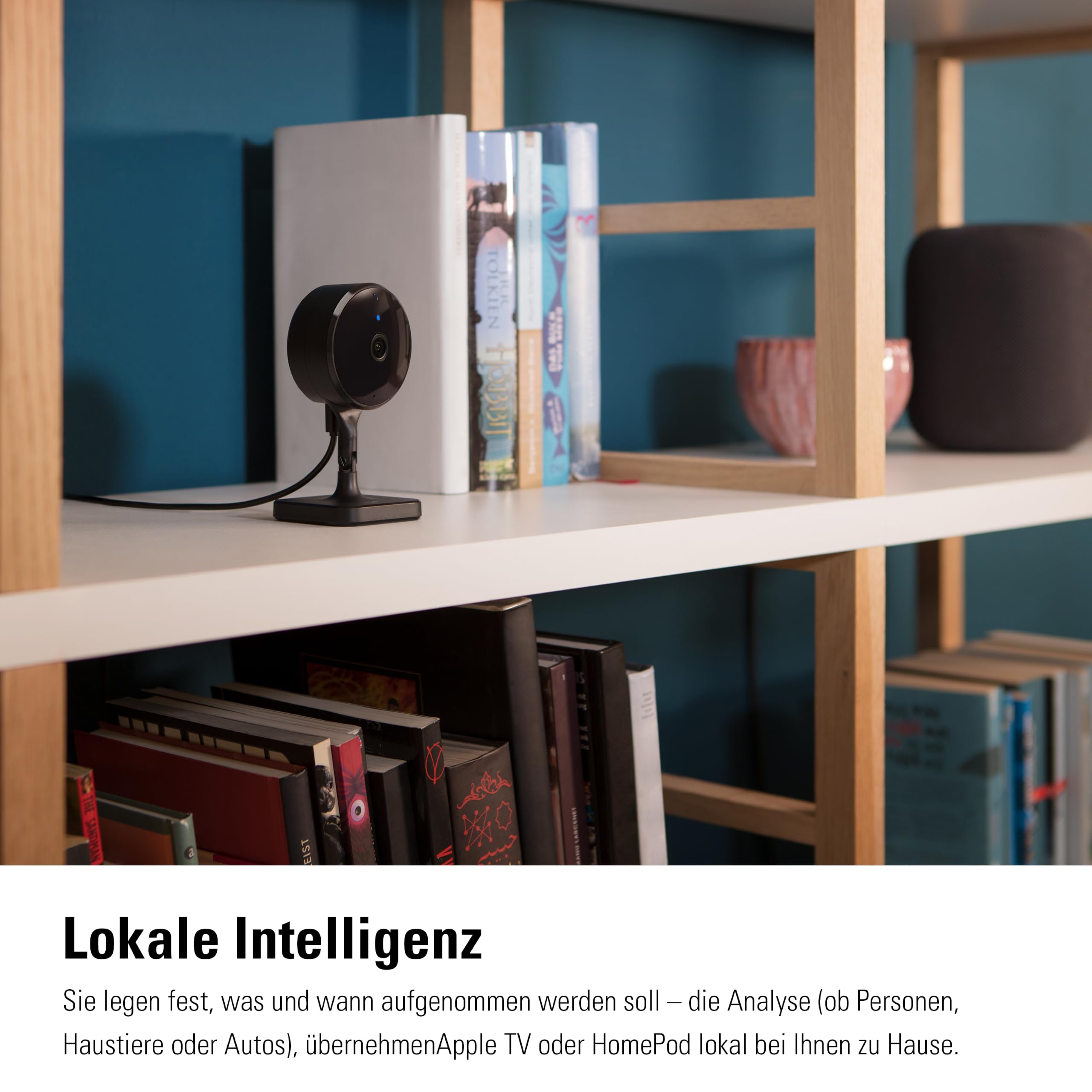 Eve Cam (Apple Home) 2er-Pack - Smarte Innenkamera | Privatsphäre (HomeKit Secure Video), Full HD, WLAN (2,4/5 GHz), iPhone-Mitteilungen, Mikrofon & Speaker, Nachtsicht