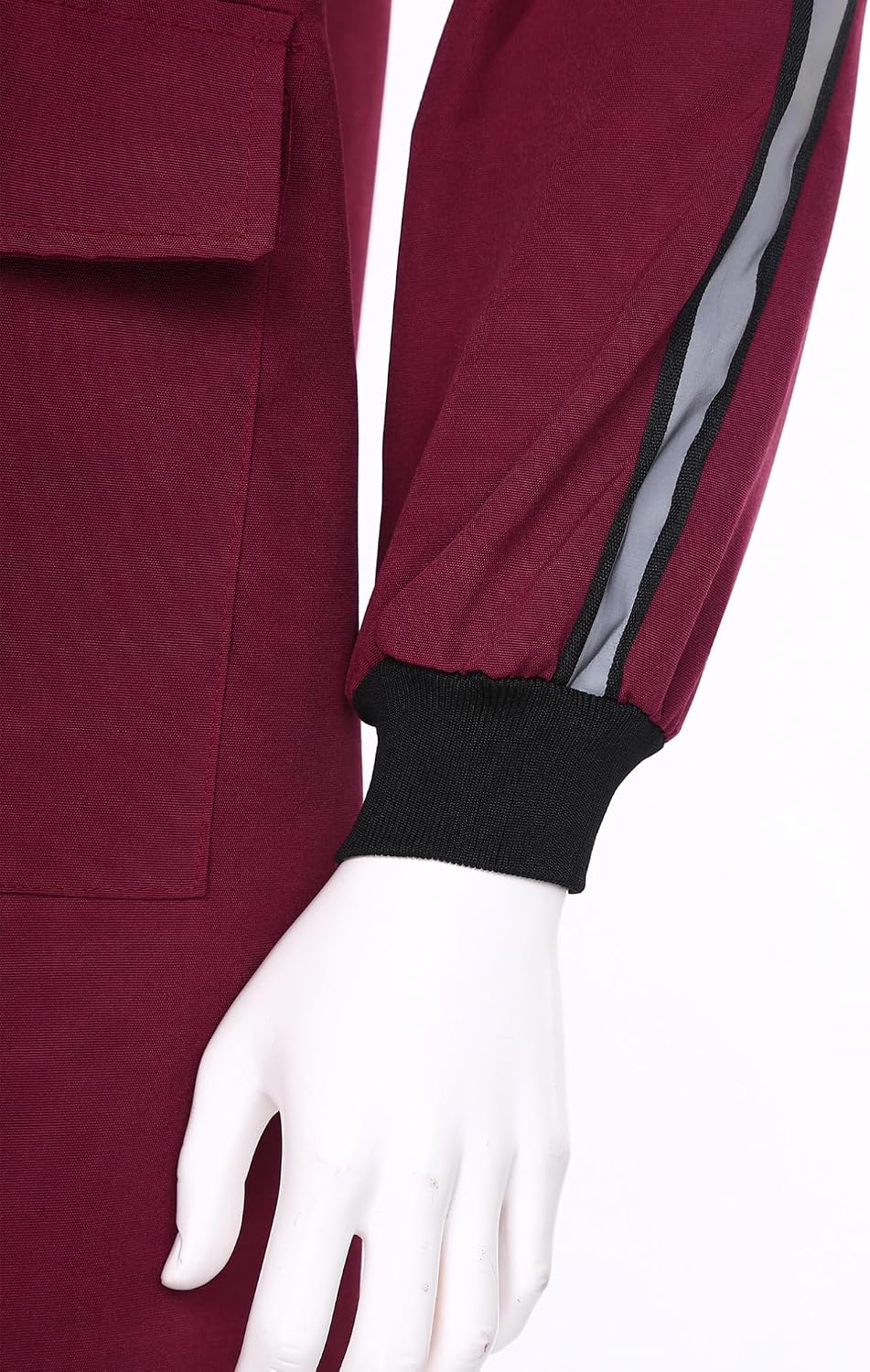 Agoky Unisex Long Work Coat for Men Wear-resistant Long Sleeve Mechanical Workwear Lab Coat Jackets