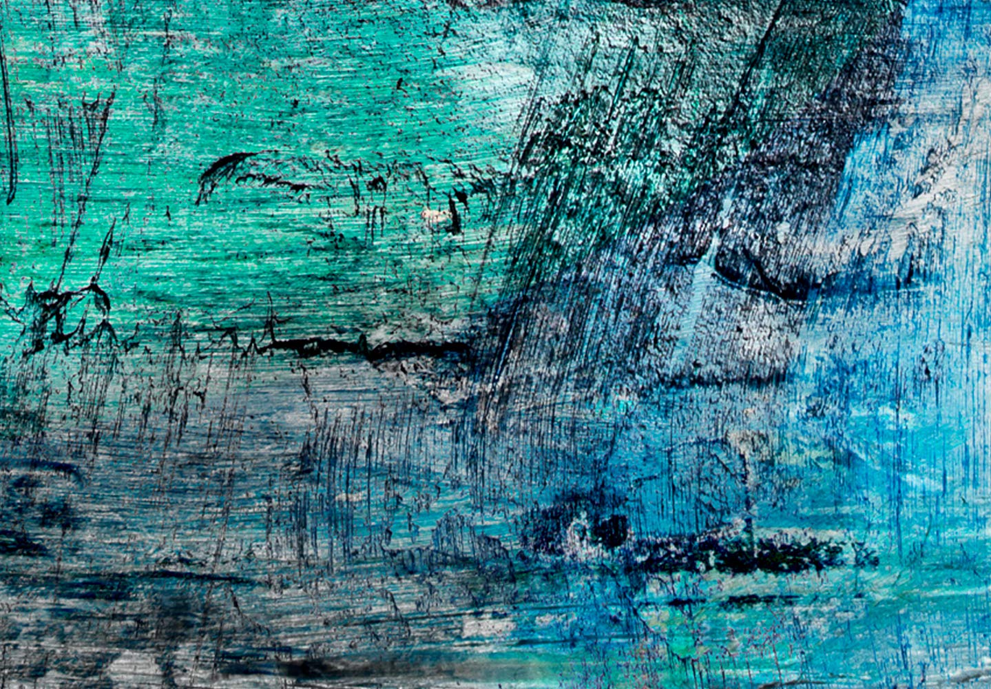 murando - Leinwandbild Türkis blau, 120x80 cm, 1-teilig, Schlafzimmer