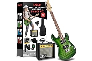 Pyle Electric Guitar Kit with Amp, Green