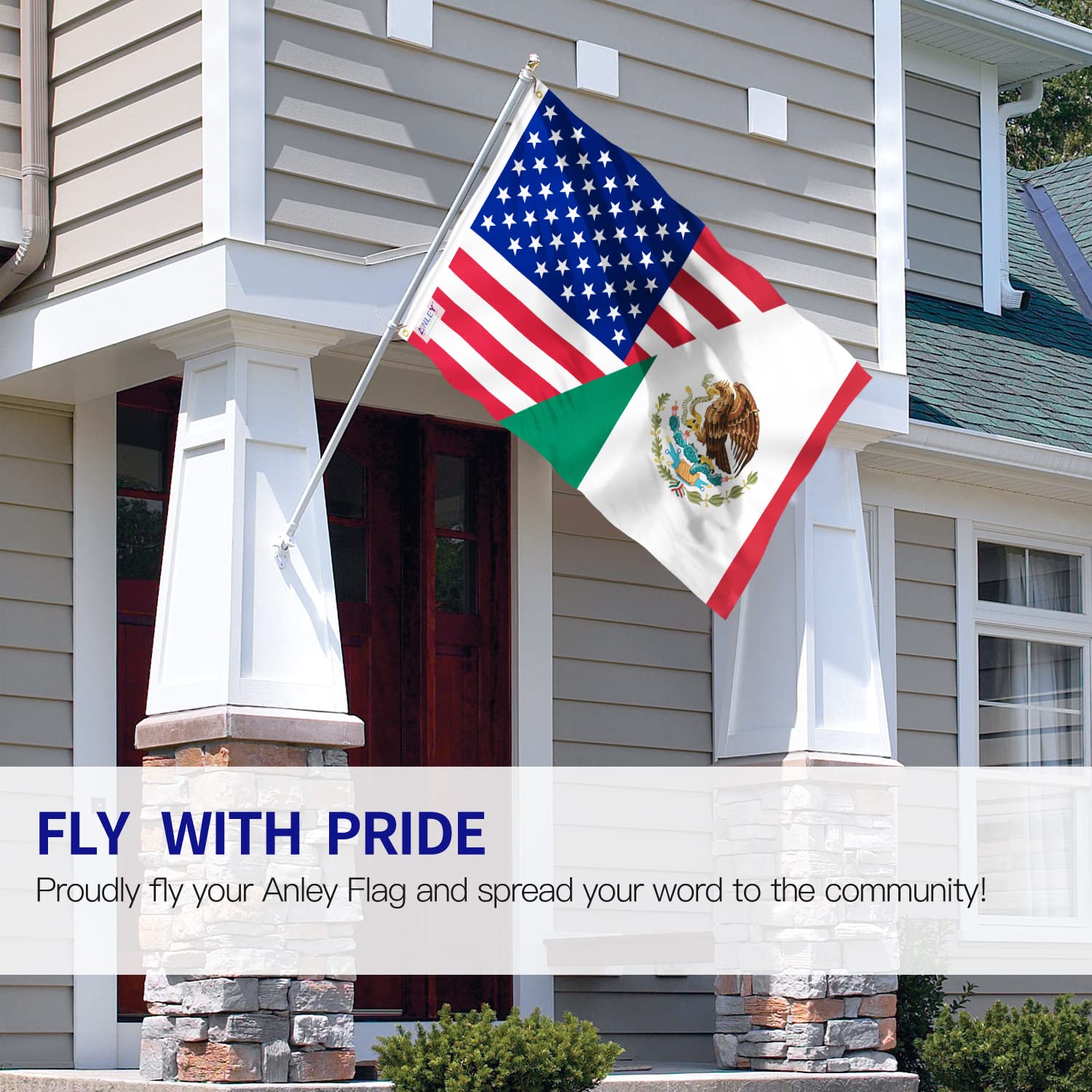 Anley Fly Breeze 3 x 5 Piedi America Canada Friendship Flag – Colore vivido e Resistente allo sbiadimento – Intestazione in Tela e Doppia Cucitura